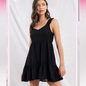 NWT Blu Pepper Black Mini Dress